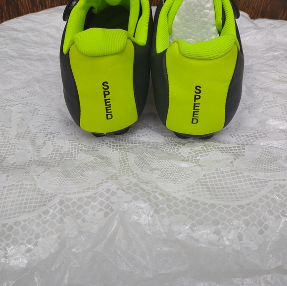 Speed Microtex Cycling Bicycle Shoes Black Neon Green Men's 44 (10.5-11) US - Picture 4 of 7